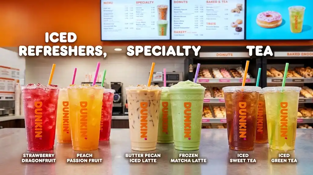 Iced Refreshers, Specialty & Tea